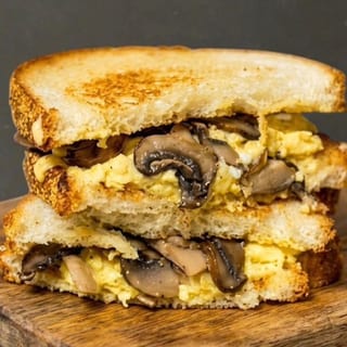 Mushroom Egg and Cheese Sandwich