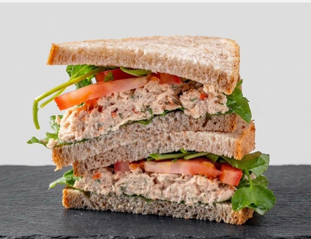 Tuna Salad and Cheese Sandwich.