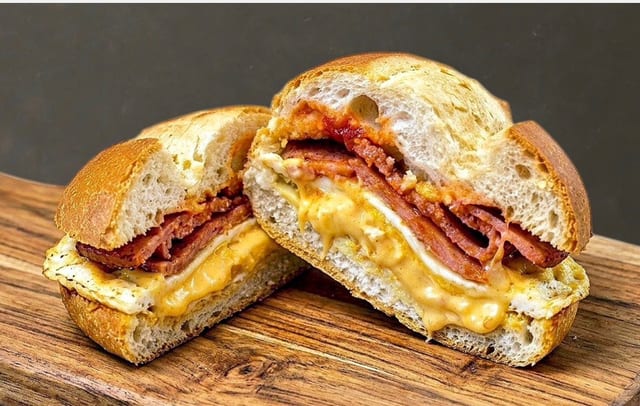 Ham Egg and Cheese Sandwich.