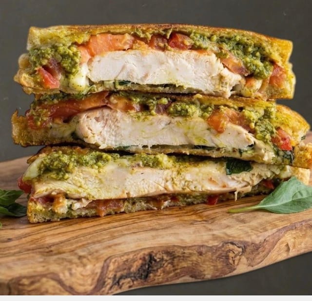 Grilled Chicken Pesto Panini.
