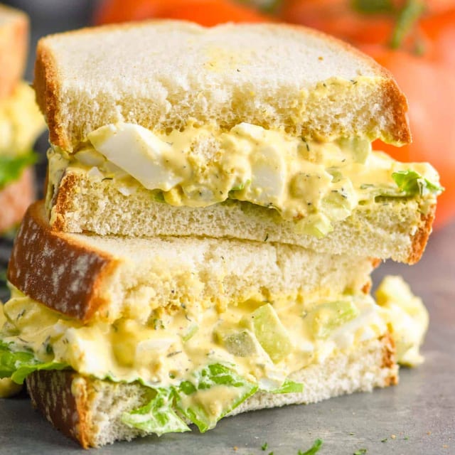 Egg Salad and Cheese Sandwich.