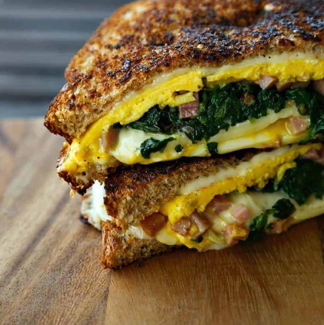 Spinach Egg & Cheese Sandwich.