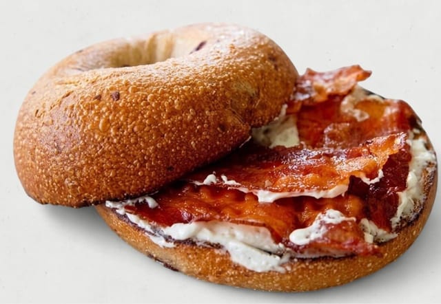 Bagel with Cream Cheese & Bacon.