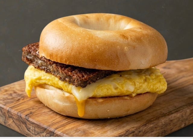 Scrapple Egg and Cheese Sandwich.