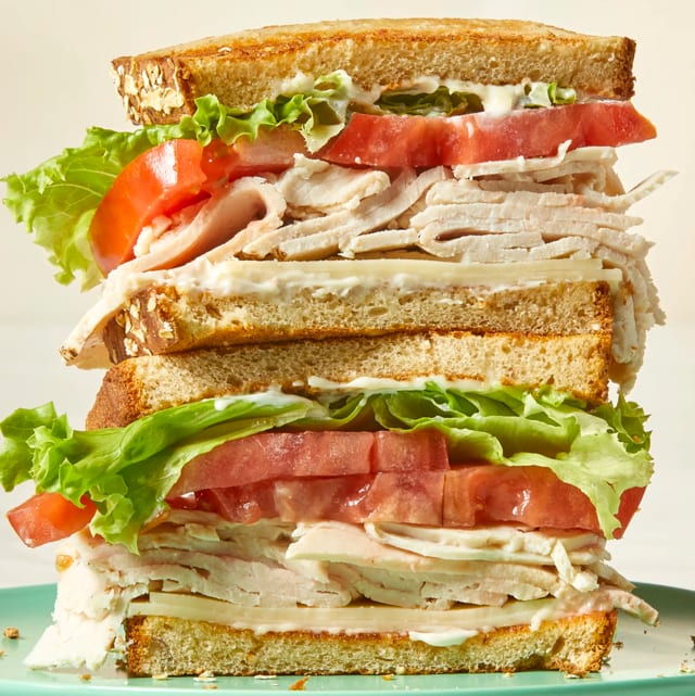 Turkey and Cheese Sandwich.