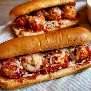 Meatball Parmesan Sandwich