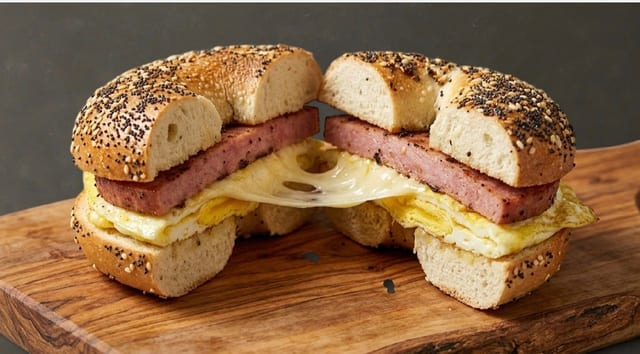 Pork Roll Egg and Cheese Sandwich.