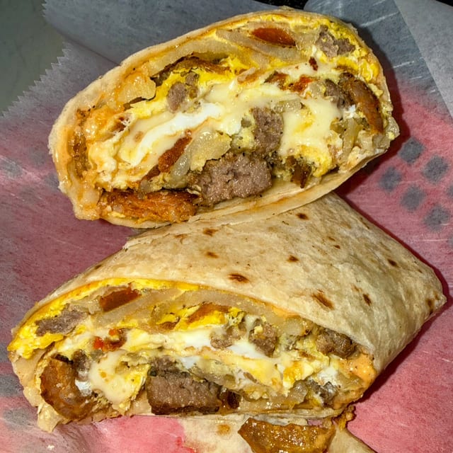 The Bomb Breakfast Burrito.