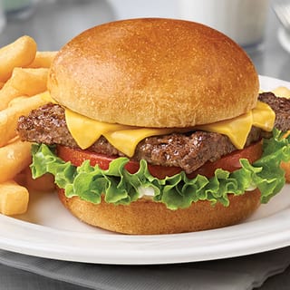 Cheeseburger Deluxe Platter with Fries
