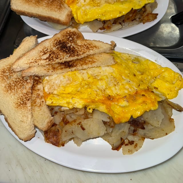 Philly Cheesesteak Omelette.