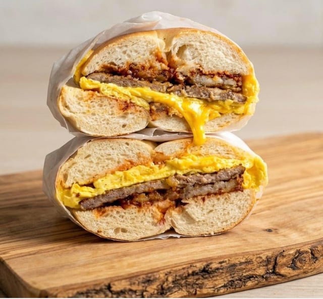 Sausage Egg and Cheese Sandwich.