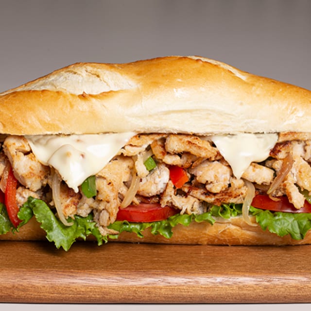 Chicken Cheesesteak Hoagie.