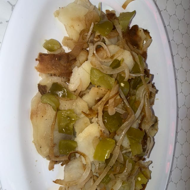 Home Fries with Peppers & Onions.
