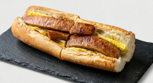 Sweet Italian Sausage Egg and Cheese Sandwich.