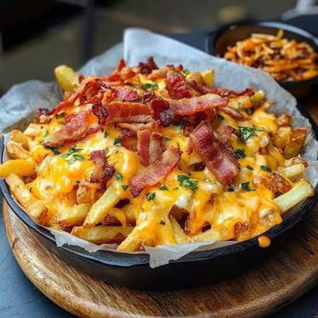 Loaded Bacon Cheese Fries.