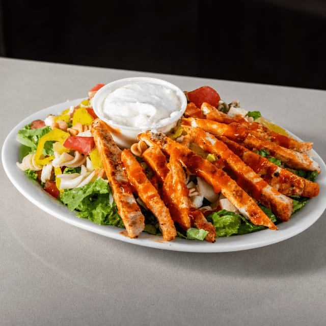Buffalo Grilled Chicken Salad.
